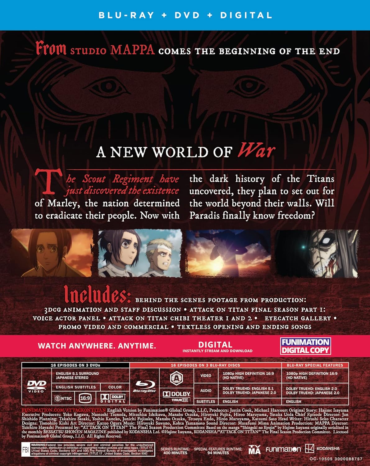 Attack on Titan: Final Season - Part 1 (Blu-ray + DVD )