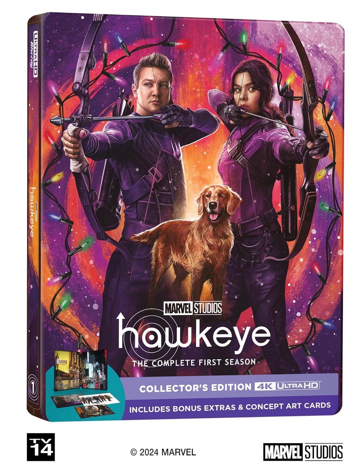 Hawkeye: Complete Season 1 4K UHD Steelbook includes Bonus Extras & Concept Art Cards
