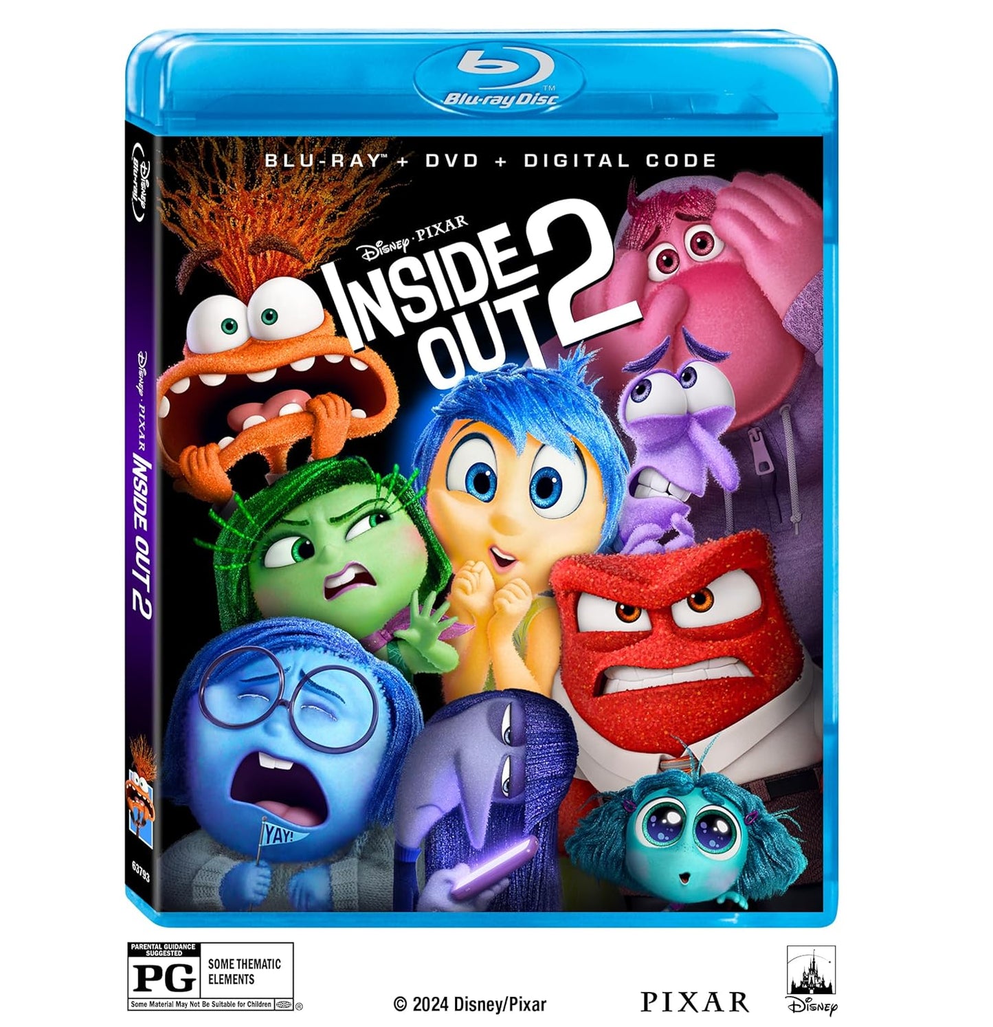 Inside Out 2 (Blu-ray + DVD + Digital Code) with Slipcover