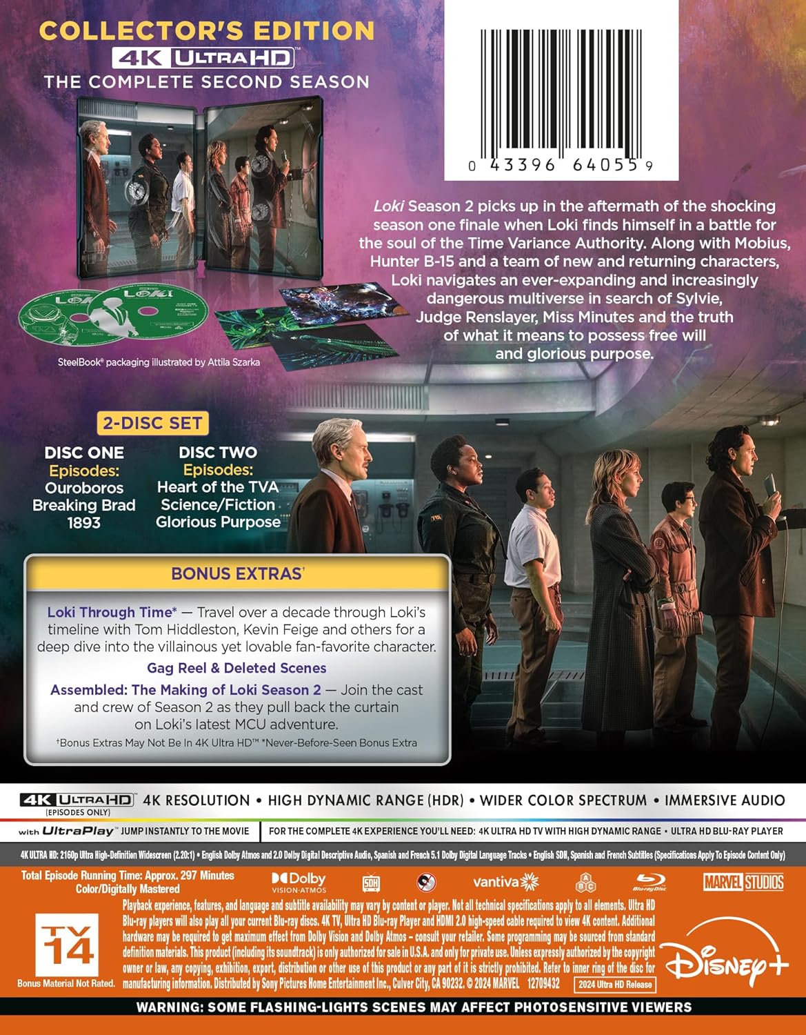 Loki Season 2 4K UHD Steelbook – Bonus Extras + Art Cards