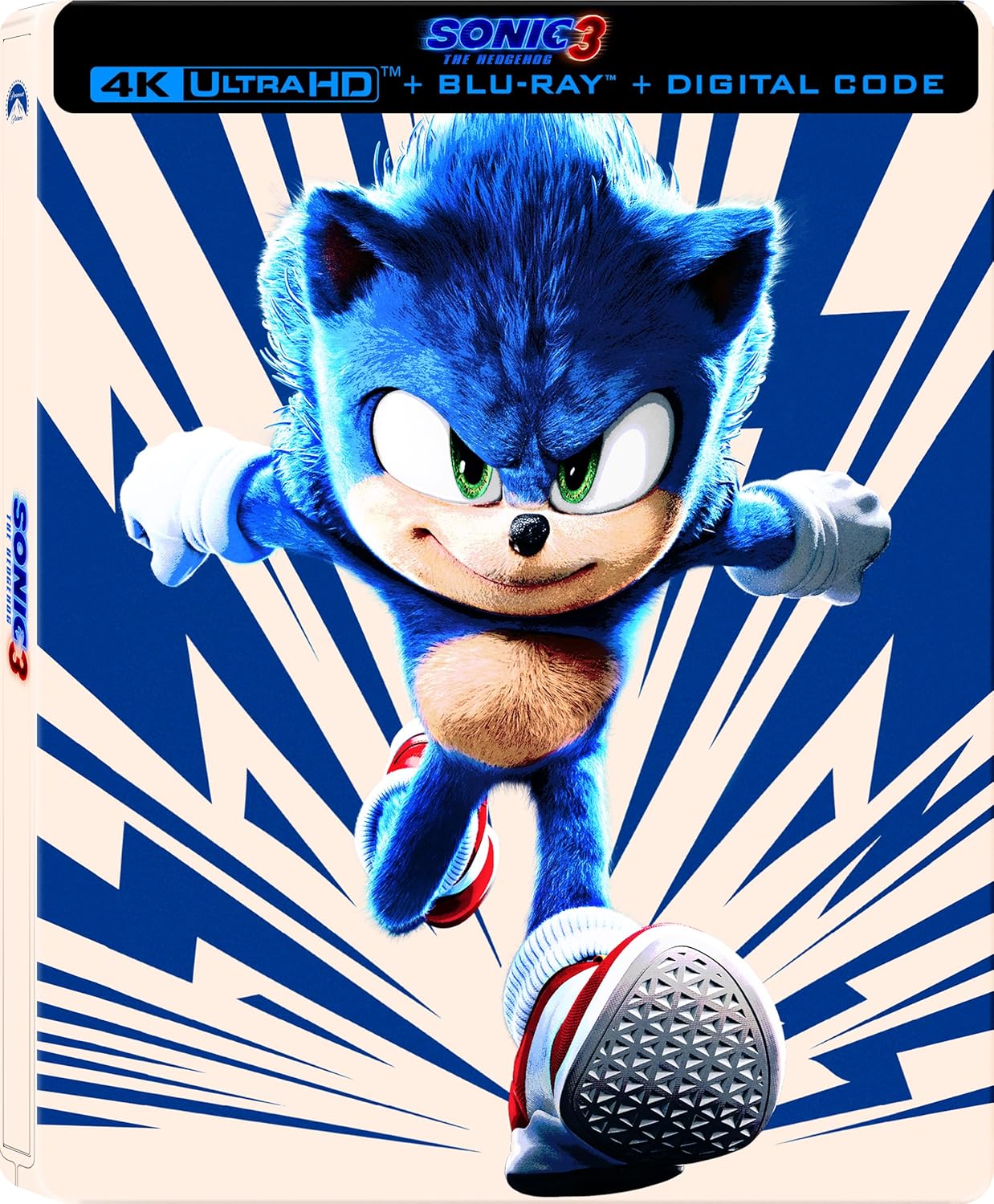 Sonic The Hedgehog 3 Steelbook (4K UHD + Blu-ray + Digital)