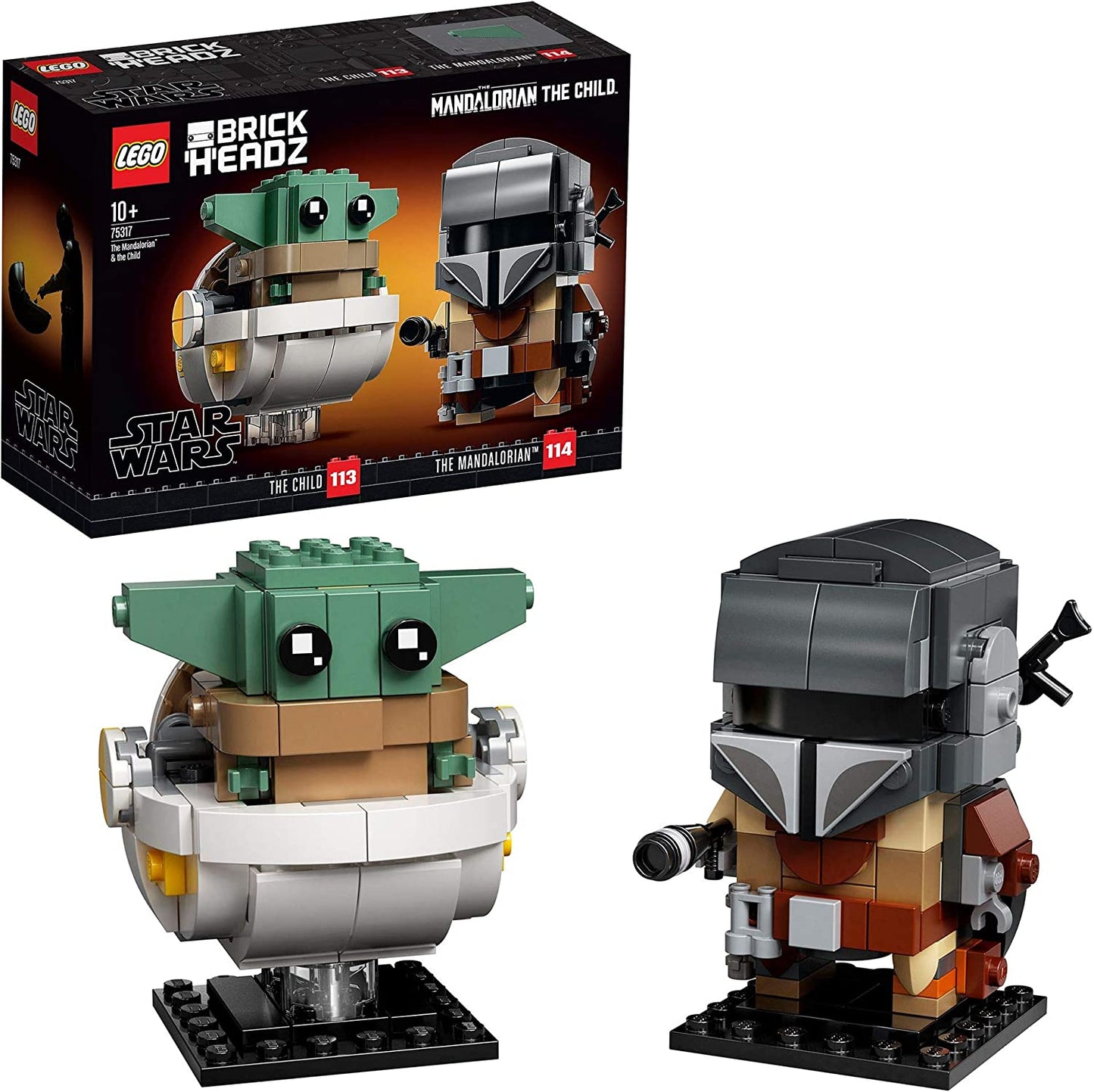Lego 75317 - BrickHeadz Star Wars The Mandalorian & The Child Baby Yoda (295 pcs), ages 10+
