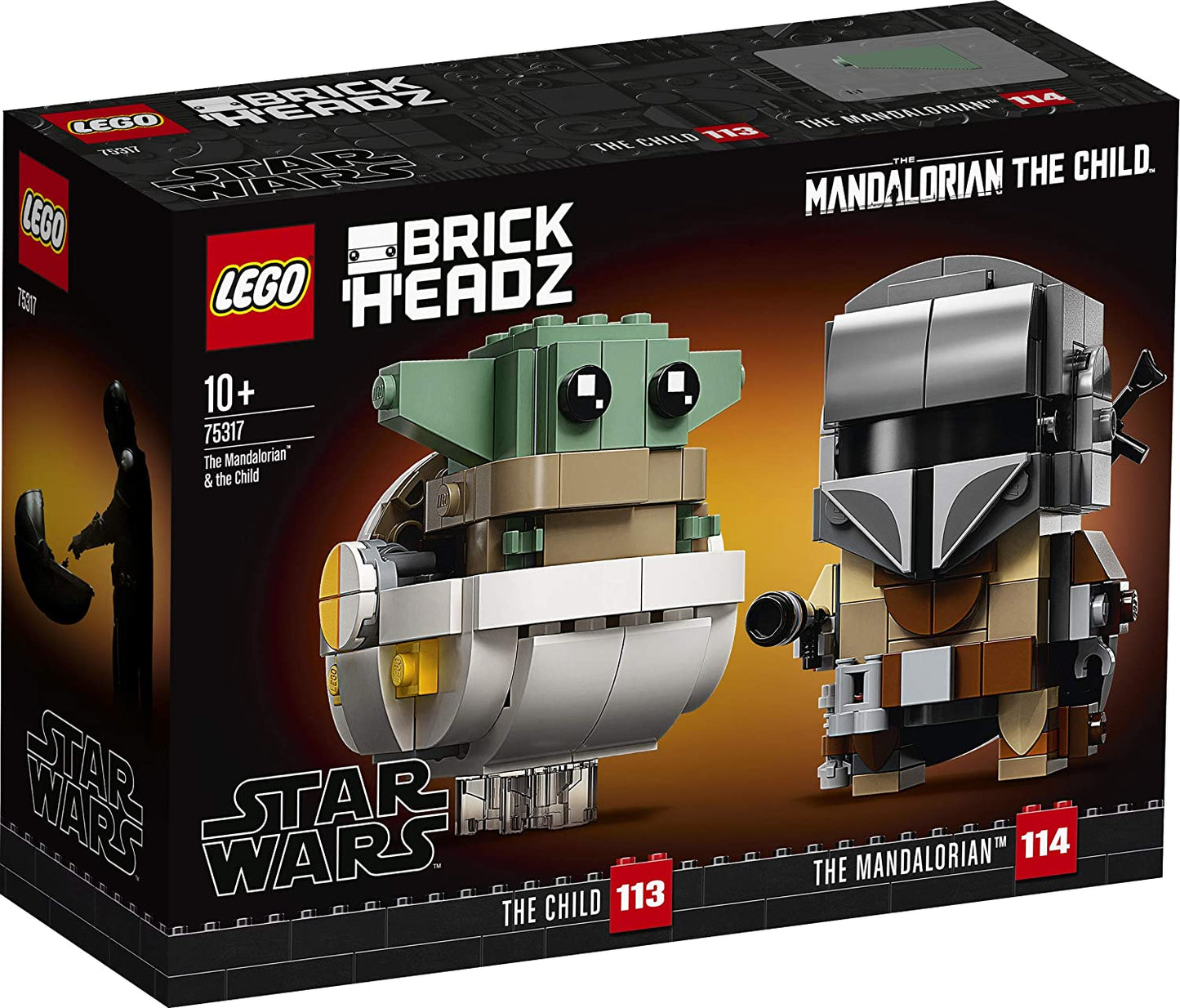 Lego 75317 - BrickHeadz Star Wars The Mandalorian & The Child Baby Yoda (295 pcs), ages 10+