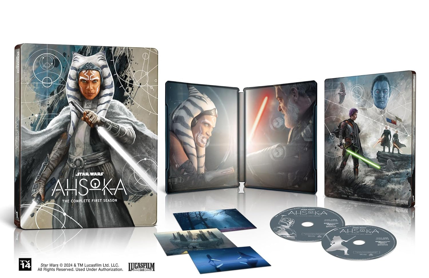 Ahsoka: Complete Season 1  4K UHD Steelbook includes Bonus Extras & Concept Art Cards