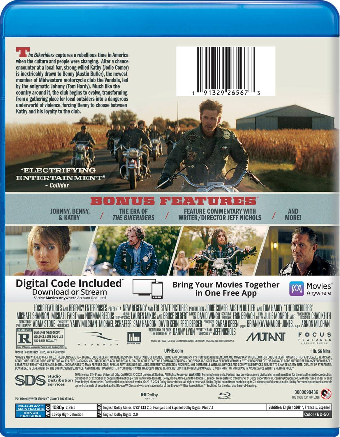 The Bikeriders (Blu-ray + Digital) with Slipcover