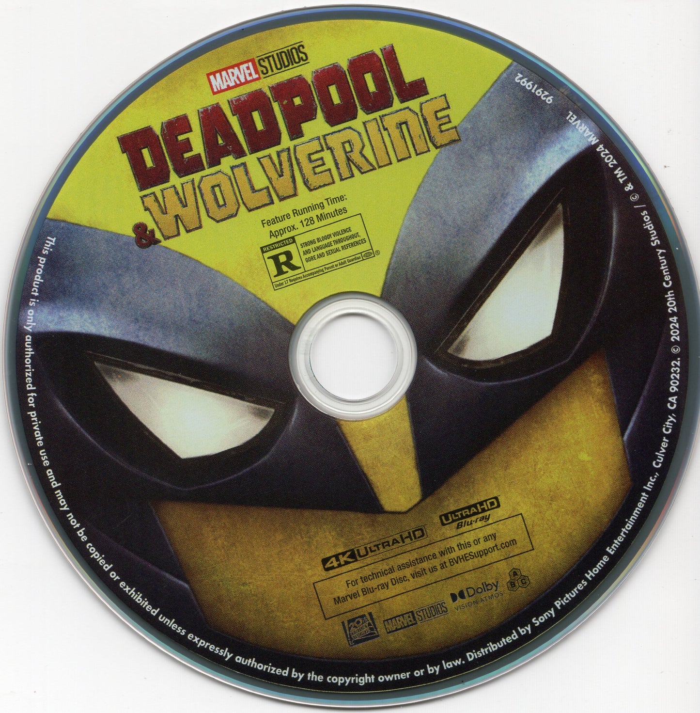 Deadpool & Wolverine 4K UHD Disc, No Case/Insert/Digital