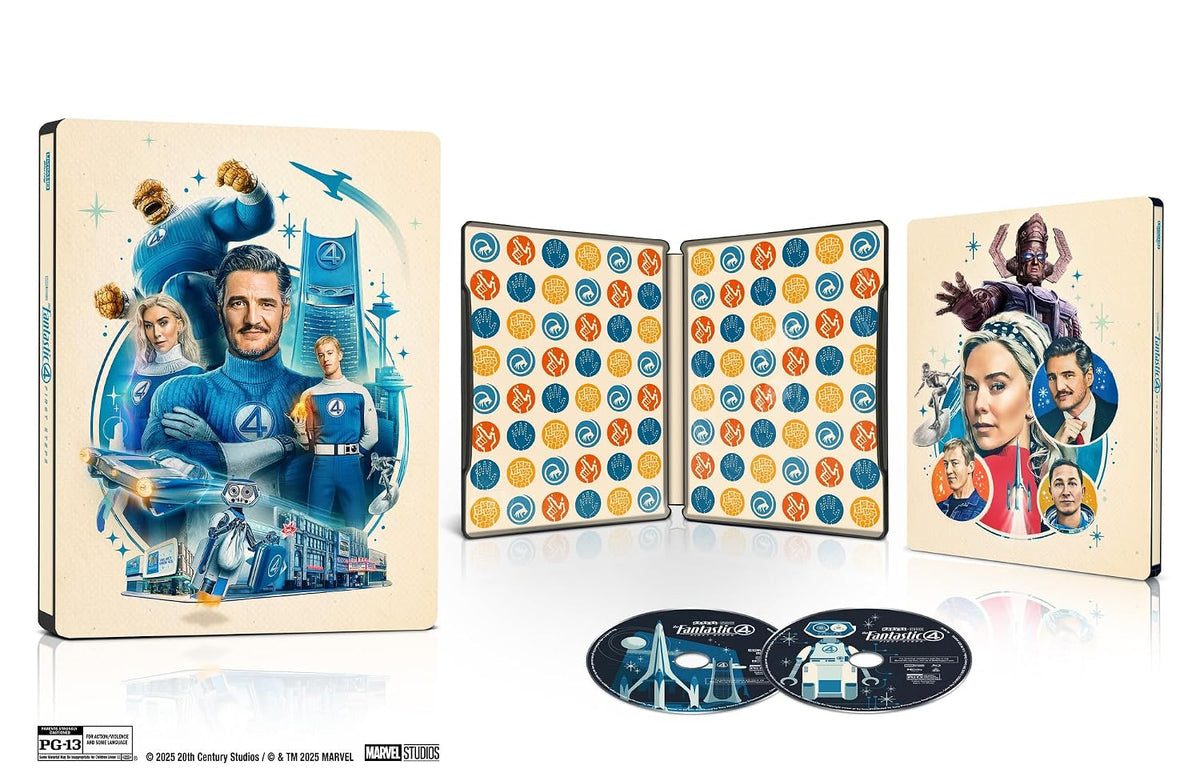 The Fantastic Four: First Steps  (4K UHD + Blu-ray + 4K Digital Code) Collectible Steelbook