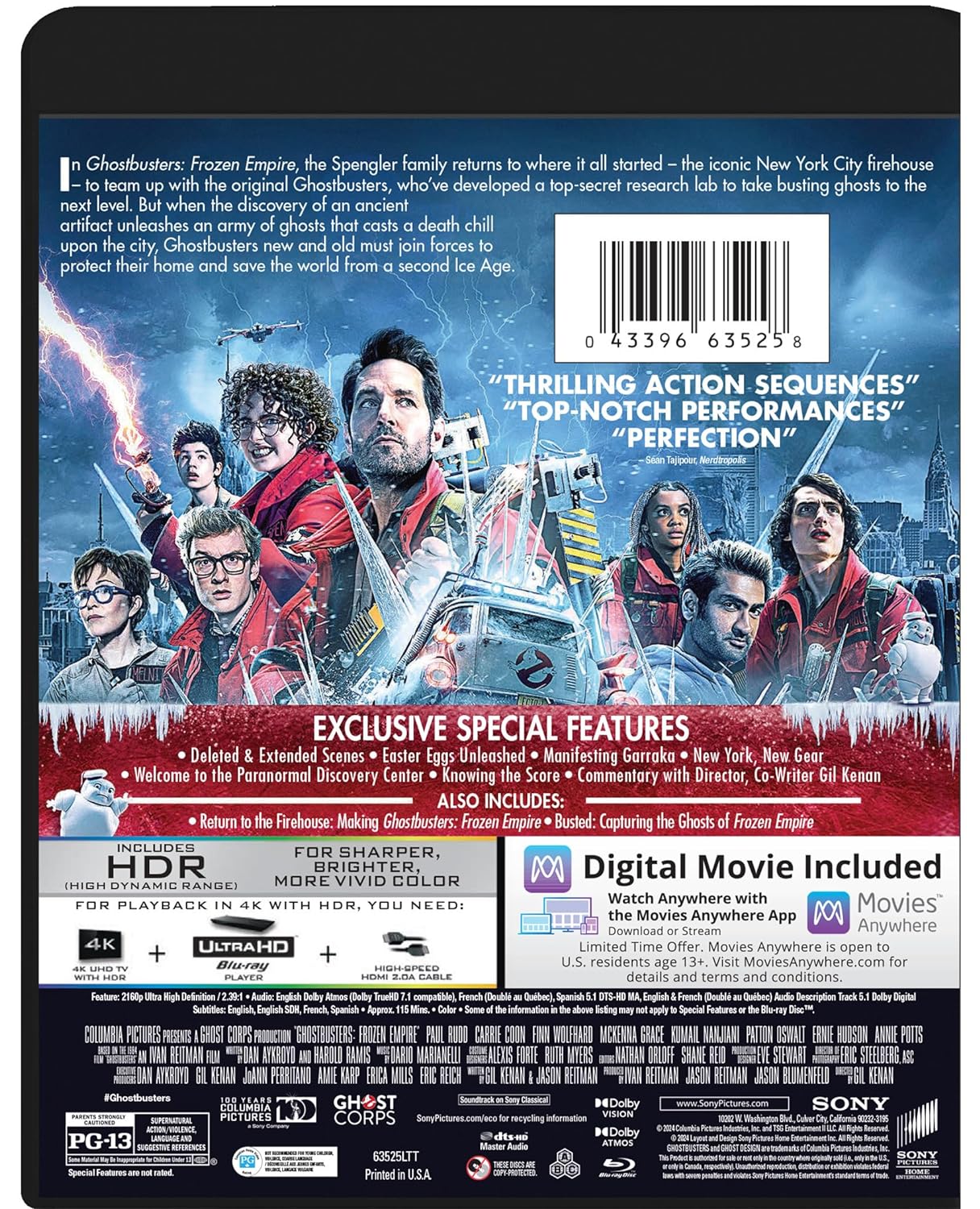 Ghostbusters: Frozen Empire (4K UHD + Blu-ray + 4K Digital), with Slipcover