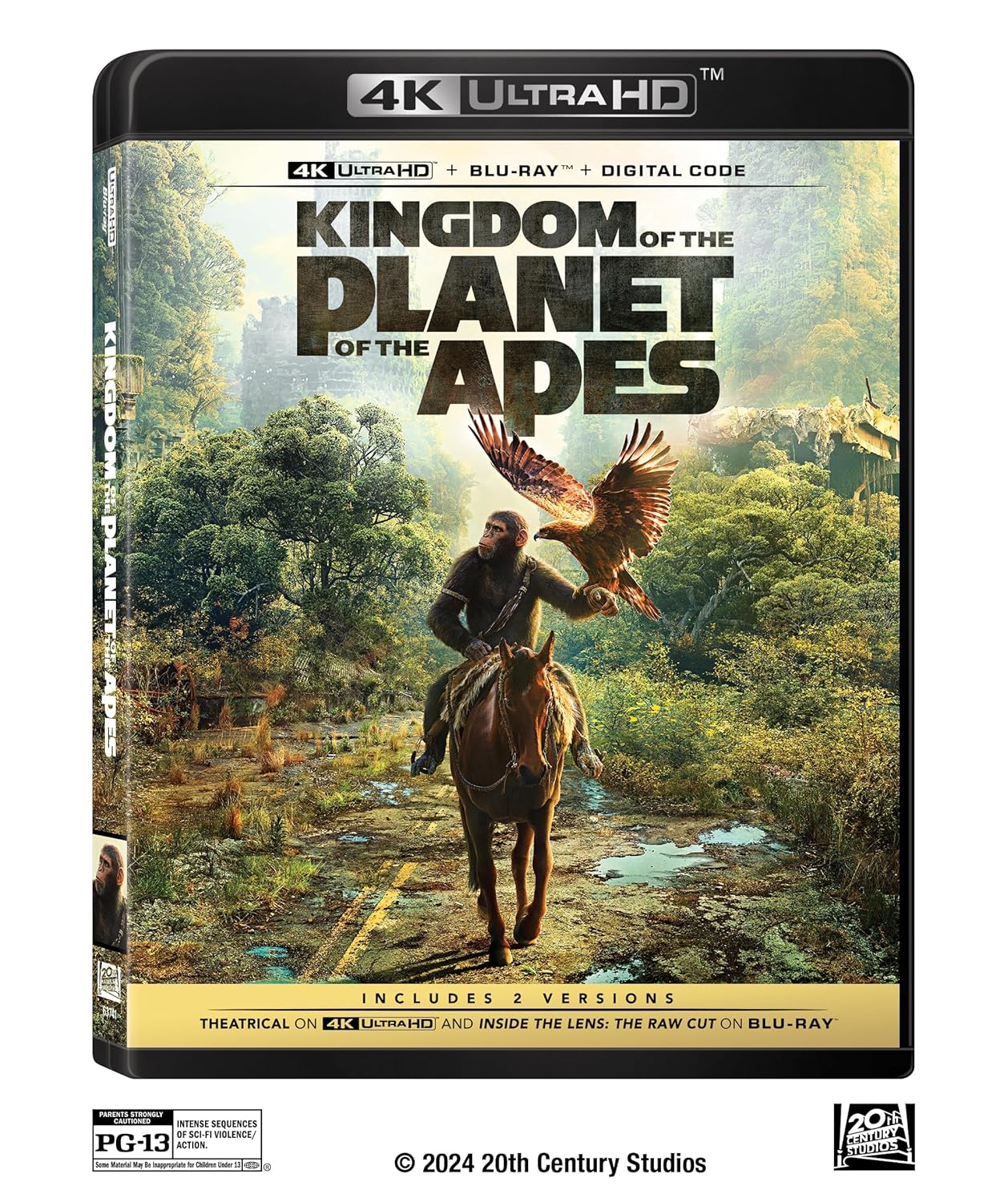 Kingdom of the Planet of the Apes (4K UHD + Blu-ray +Digital Code) with Slipcover