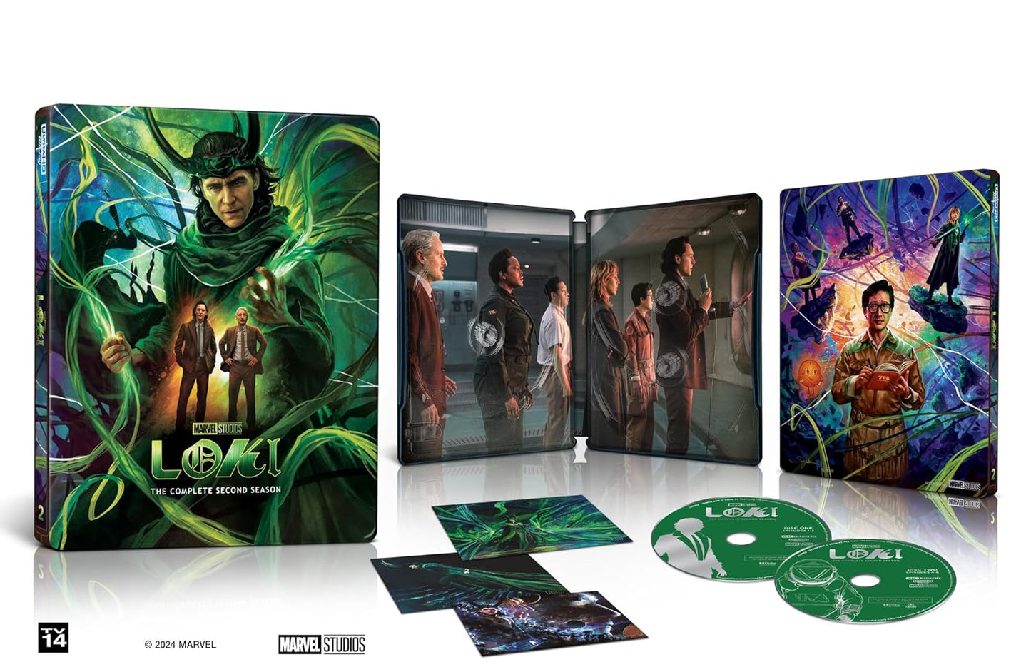 Loki: Complete Season 2  4K UHD Steelbook includes Bonus Extras & Concept Art Cards