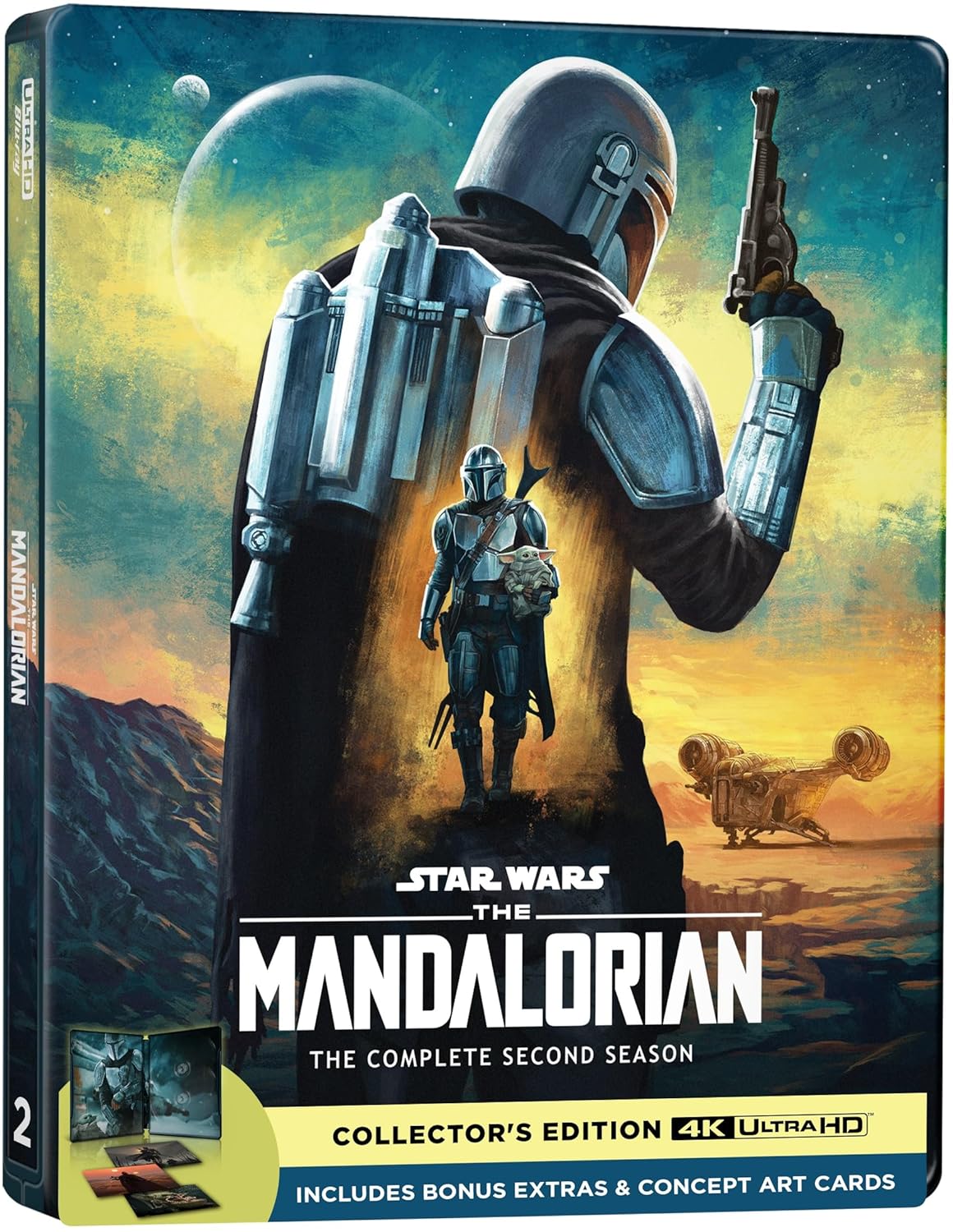 Mandalorian: Season 2 Steelbook Collector's Edition [4K UHD] includes Bonus Extras & Concept Art Cards