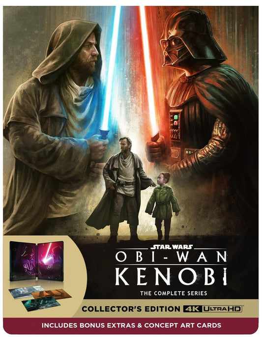 Obi-Wan Kenobi : Season 1 Steelbook Collector's Edition [4K UHD] includes Bonus Extras & Concept Art Cards