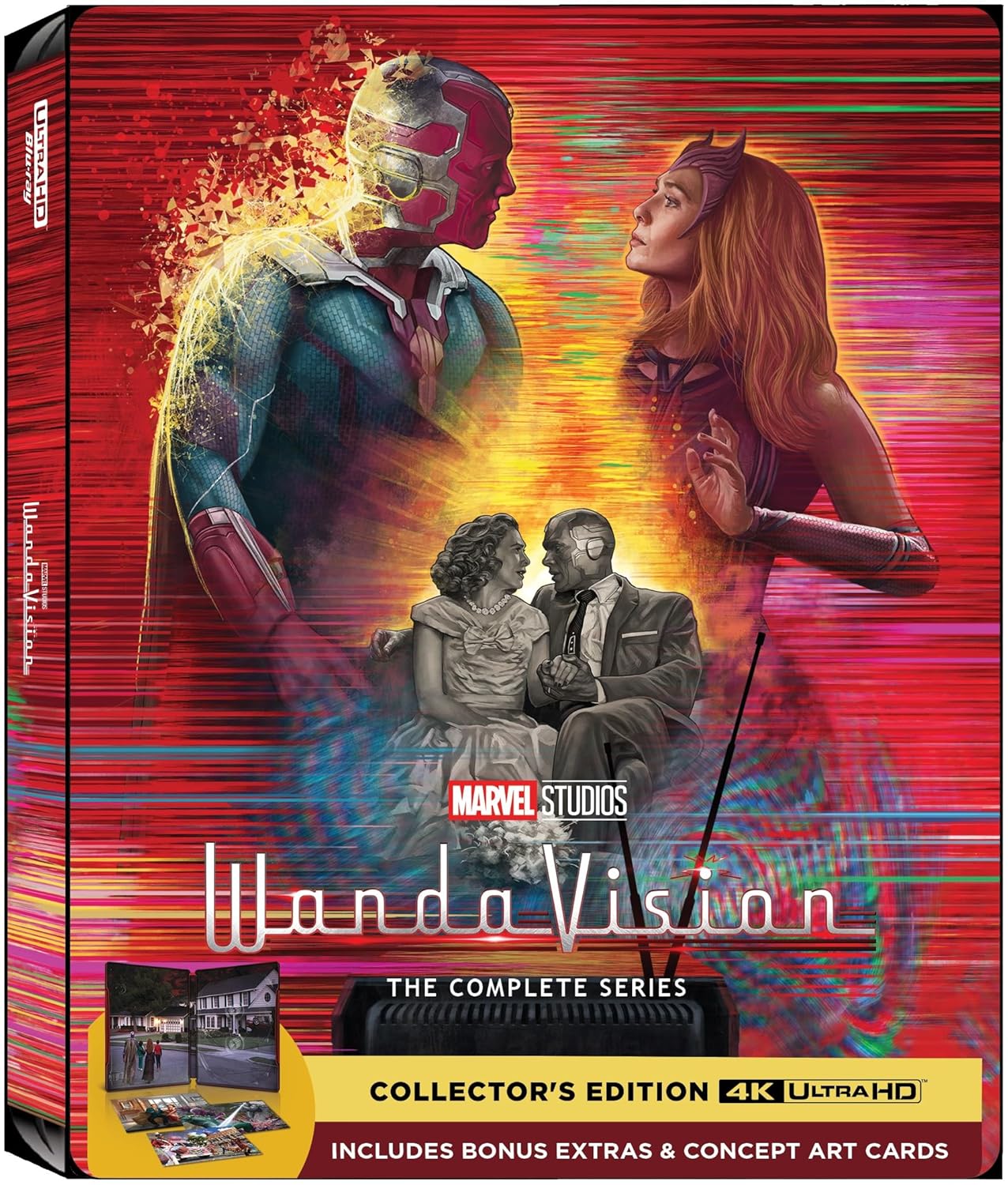 Wanda Vision Steelbook Collector's Edition [4K UHD] includes Bonus Extras & Concept Art Cards