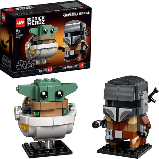 Lego 75317 - BrickHeadz Star Wars The Mandalorian & The Child Baby Yoda (295 pcs), ages 10+