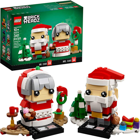 Lego 40274 - BrickHeadz Mr. & Mrs. Claus  (341 pcs), ages 16+