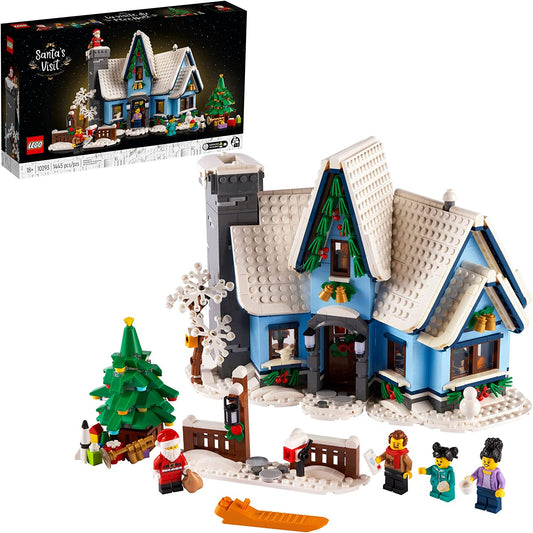 Lego 10293 - Santa’s Visit Christmas House Model Building Set  (1445 pcs), ages 18+